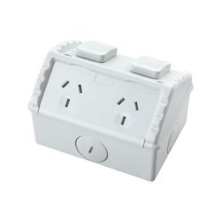 10A DOUBLE IP53 WEATHERPROOF DOUBLE GPO POWER SOCKET OUTLET