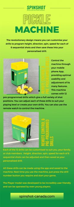 Needed Excellent Pickle Machine? Visit The Website Spinshot Canada