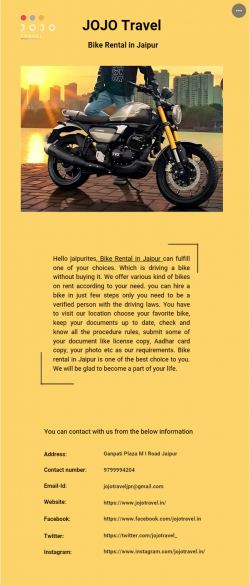 Bike Rental in Jaipur