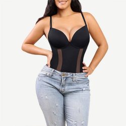 Wholesale One-Piece Back Large U-shaped Bodysuit with 3/4 Cup