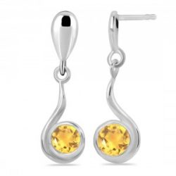 Yellow Stone Citrine Earings