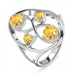 Fancime Christmas Gift Citrine Rings for Women