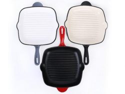 Enamel Cast Iron Grill Pan, Enamel Grill Pan