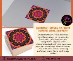 Get the Best Abstract Circle Pattern Square Vinyl Stickers