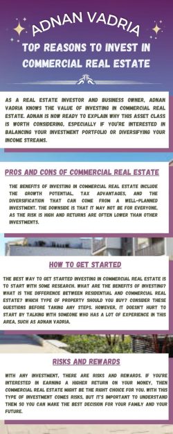 Adnan Vadria’s Top Reasons to Invest in Commercial Real Estate