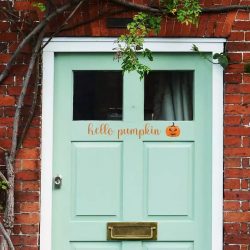 Hello Pumpkin Halloween Door Sticker Beautiful And Refined Glossy Pumpkin Decorating Stickers $9.99