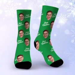 True Crime Obsessed Socks Custom Photo Socks Christmas Socks Merry Christmas Gift $19.95