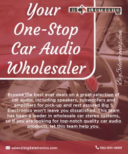 Big 5 electronics is the largest wholesale car audio distributor authorized for 40+ brands