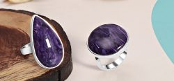 Trendy And Ravishing Charoite Ring