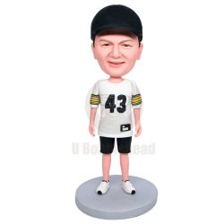 Custom Male Basketball Player Bobbleheads In White Jersey