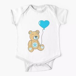 Bear Onesie, Cute Bear Blue Baby Onesie $19.95