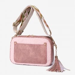 PU Leather Crossbody Bag for Women Fashion Tassel Shoulder Bag Purse