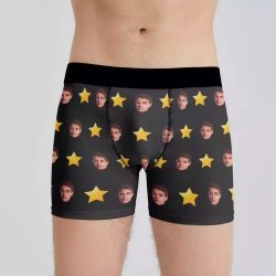 Lando Norris Boxers Custom Photo Boxers Men’s Underwear Star Boxers Black $25.95