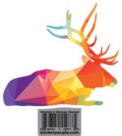 Geometric Rainbow Gradient Elk- Sticker People