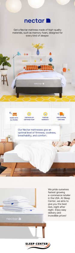 Get the Best Selection of Nectar Mattresses in Sacramento & Davis, CA from Sleep Center