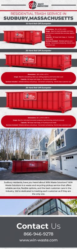Looking for the best residential trash service in Sudbury, Massachusetts? Visit WIN Waste Innova ...