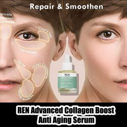 Where should I apply a serum to promote collagen?