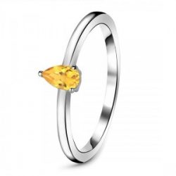 Solitaire Citrine Ring