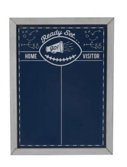 Blue Symmetrical Wooden Blackboard