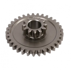 Crane outrigger double gear