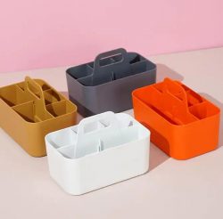 Portable desktop storage box household plastic storage box