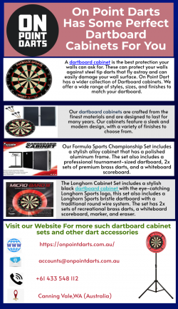 On Point Darts Has Some Perfect Dartboard Cabinets For You