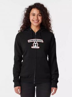 Homiesexual Zipped Hoodie, HOMIESEXUAL Zipped Hoodie-black $45.95