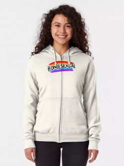 Classic Homiesexual Hoodie, HOMIESEXUAL Zipped Hoodie For Men And Women $45.95