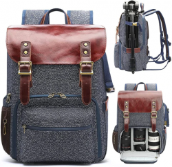 Waterproof Vintage Large Capacity Camera Backpack