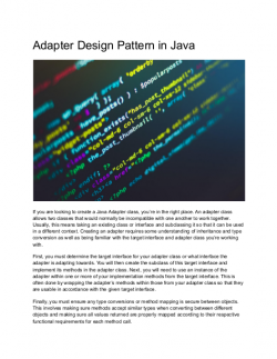 Adapter Design Pattern in Java