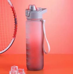 Multi-specification Large Straight Drinking Mouth and Time Mark Motivational Sports Water Bottle