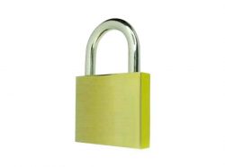 Brass-plating iron padlock