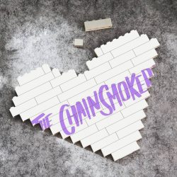 The Chainsmokers Merch Heart Shape Building Blocks Gift for Fans Name Logo Building Blocks $12.95