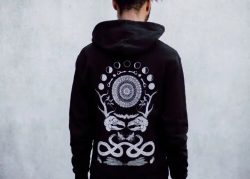 skull zip up hoodie, Rabbit Skull Antler Black Zip Up Hoodie $29.95