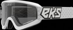 EKS FLAT OUT CLEAR GOGGLE | EKS flatout clear goggle white/black mirror