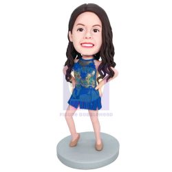 Female Dancer In Beautiful Costumes Custom Figure Bobbleheads