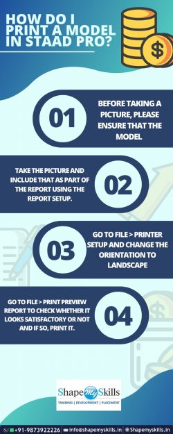 How do I print a model in staad pro?