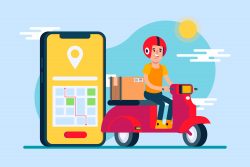 How does the delivery process work with a multi restaurant online food ordering system?