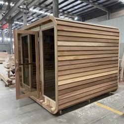 SAUNASNET Outdoor Square Wood Sauna Room