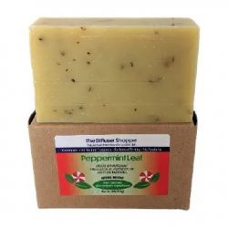 Peppermint Leaf Natural Bar Soap | peppermint leaf natural hand soap