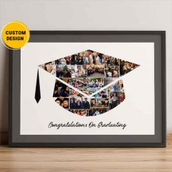 Personalized Graduation Cap Photo Collage Gift Ideas for Her