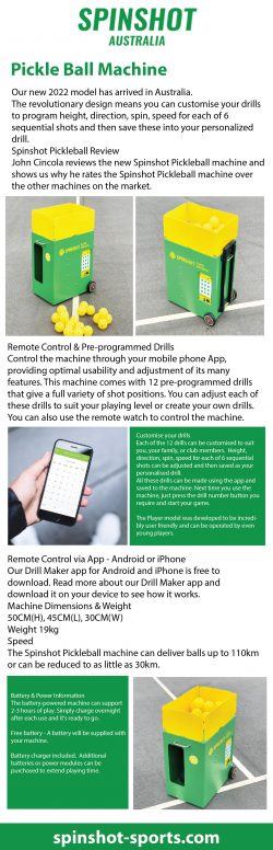 Improve your practice sessions with a Pickleball Machine