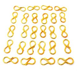 S Hooks For Jewellery Making – Golden plated S hooks Collection Online