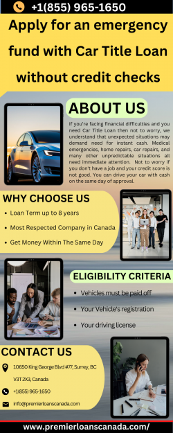 Apply for an emergency fund with Car Title Loan without credit checks