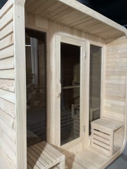 SAUNASNET Outdoor Square Wood Sauna Room