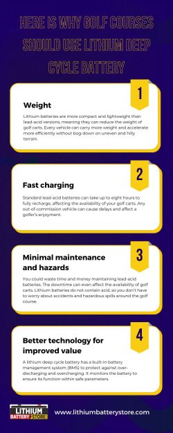 Here is Why Golf Courses Should Use Lithium Deep Cycle Battery