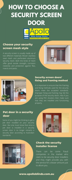 How to Choose a Security Screen Door?