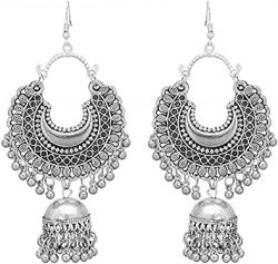 Oxidised Jhumka | Oxidised Silver Jhumkas Online -India