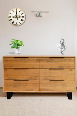 Santo Tassie Oak Dresser 6Dwr