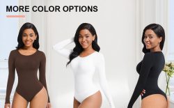 Women’s Seamless Bodysuit Long Sleeve | Waistdear